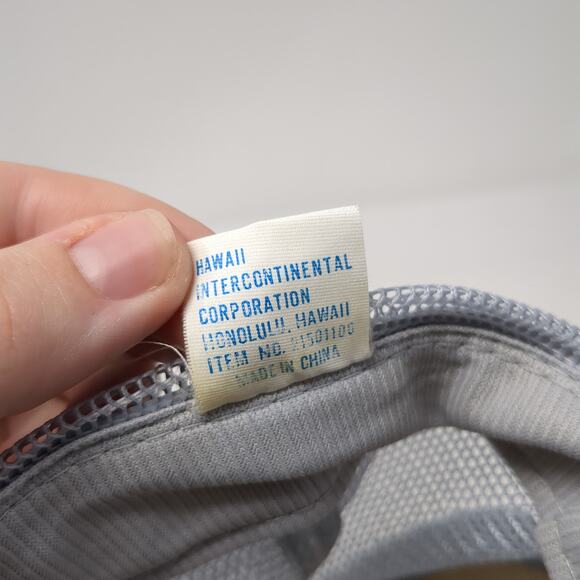 Hawaii Snapback Mesh Back Rope Trucker Hat Gray One Size Embroidered - Picture 10 of 10